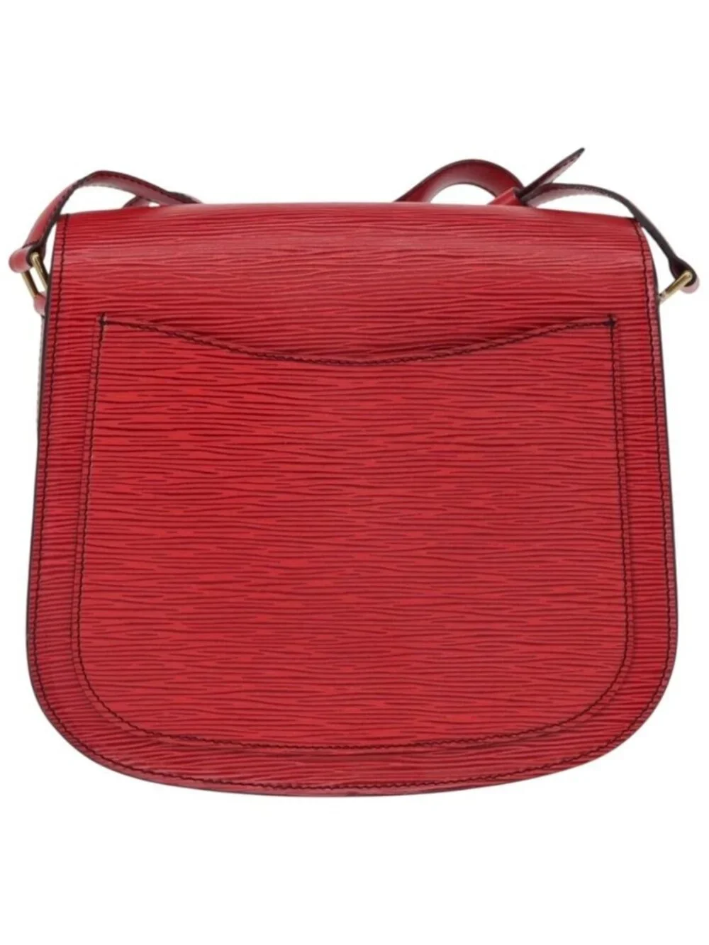 Authentic LOUIS VUITTON Epi Saint Cloud GM Shoulder Bag Red M52197 LV